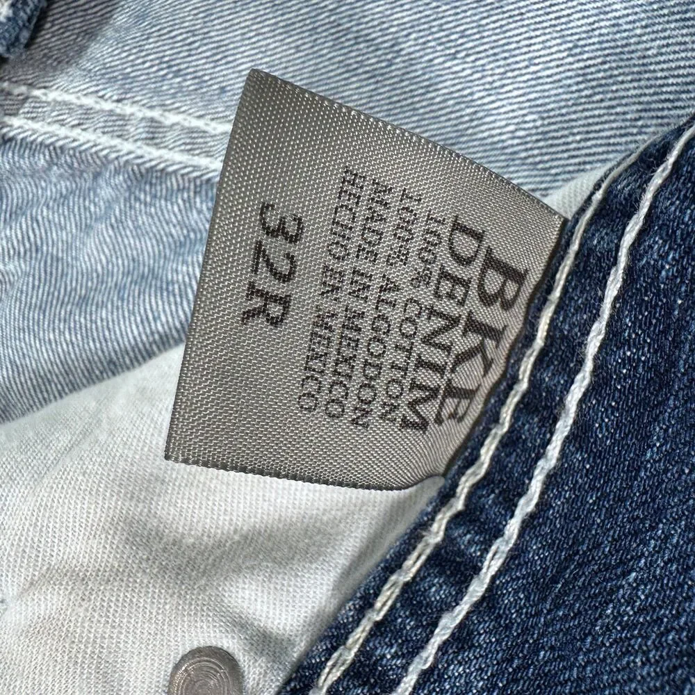 BKE Tyler Jeans Mens 32x31 Mens Blue Denim Has Some Heel Drag